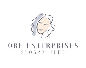 Happy Woman Portrait logo design