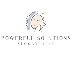 Happy Woman Portrait logo design