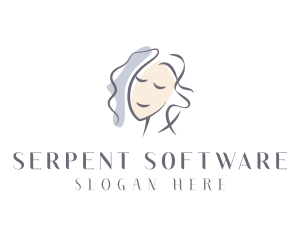 Happy Woman Portrait logo design