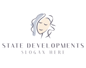 Happy Woman Portrait logo design