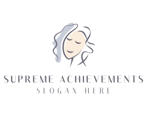 Happy Woman Portrait logo design