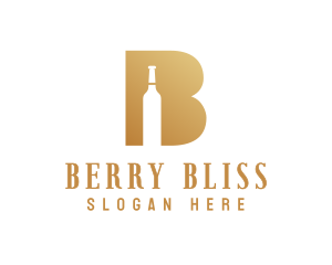 Fancy B Bottle logo design