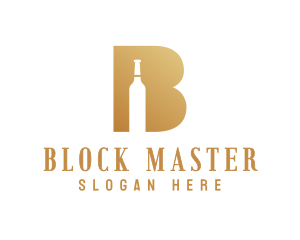 Fancy B Bottle logo design