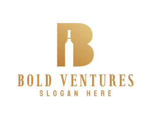 Fancy B Bottle logo design