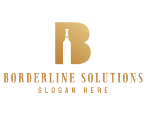 Fancy B Bottle logo design