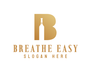 Fancy B Bottle logo design