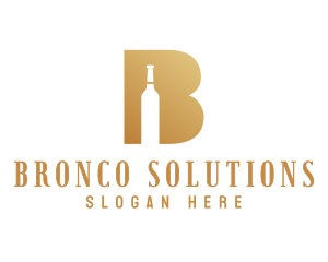 Fancy B Bottle logo design