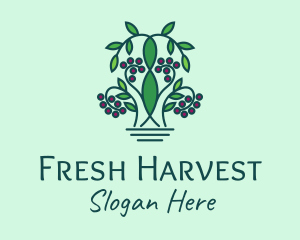 Farm Berry Plant logo design