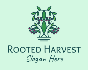 Farm Berry Plant logo design