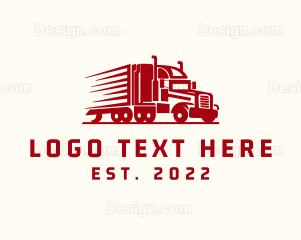 Delivery Trailer Truck Logistics Logo