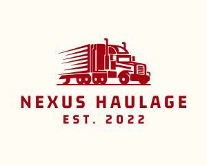 Delivery Trailer Truck Logistics logo design