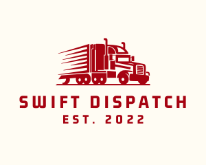 Delivery Trailer Truck Logistics logo design