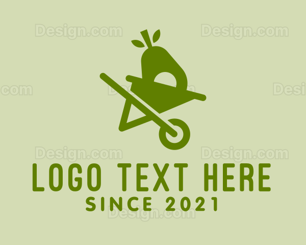 Green Avocado Wheelbarrow Logo