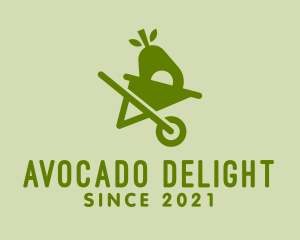 Green Avocado Wheelbarrow  logo design