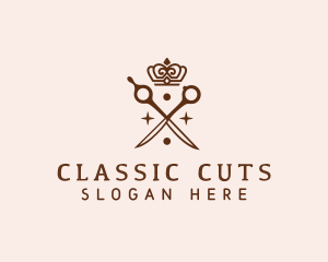 Crown Scissors Barber logo