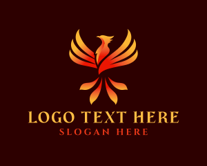 Mythical Phoenix Bird logo
