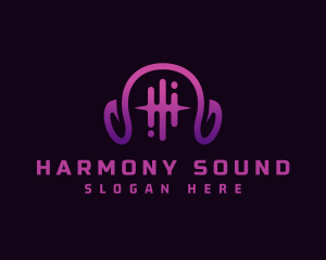 Headphone Equalizer Sound logo design