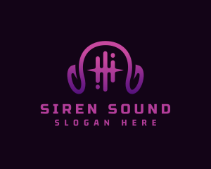 Headphone Equalizer Sound logo design