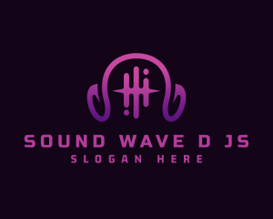 Headphone Equalizer Sound logo design