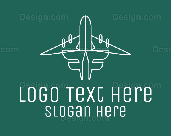 Simple Flying Airplane Logo