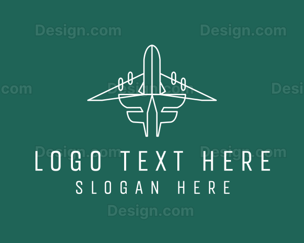 Simple Flying Airplane Logo