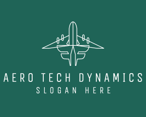 Simple Flying Airplane logo design