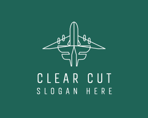 Simple Flying Airplane logo design