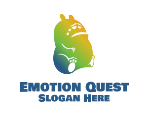 Colorful Sad Monster logo