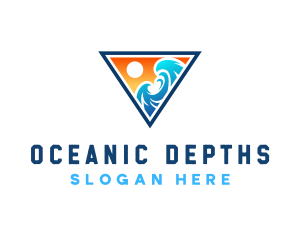 Beach Ocean Wave logo design