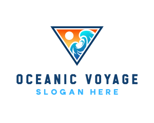 Beach Ocean Wave logo design