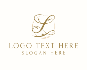 Elegant Floral Letter L logo