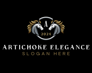 Elegant Elite Horse logo design