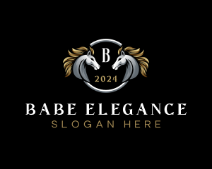 Elegant Elite Horse logo design