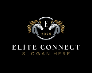 Elegant Elite Horse logo design