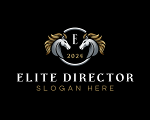 Elegant Elite Horse logo design