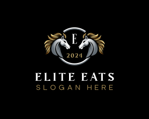 Elegant Elite Horse logo design