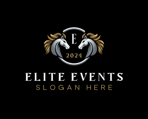 Elegant Elite Horse logo design