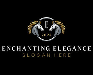 Elegant Elite Horse logo design