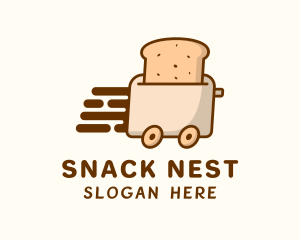 Bread Toaster Delivery logo design