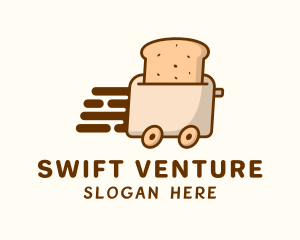 Bread Toaster Delivery logo design