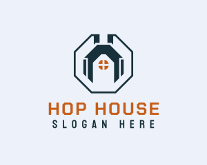 Octagon House Contractor logo design