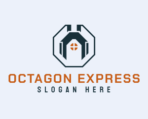 Octagon House Contractor logo design