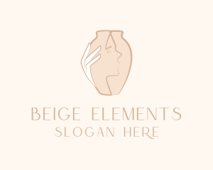 Woman Vase Beauty logo