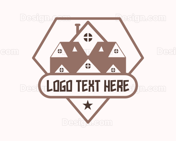 House Contractor Roofing Logo