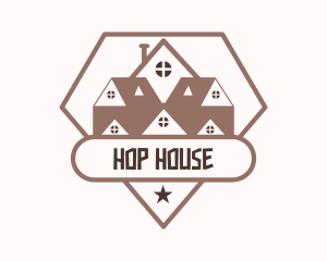 House Contractor Roofing logo design