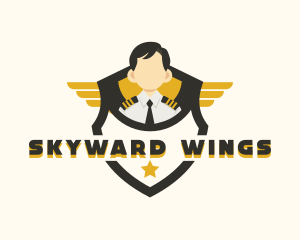 Wing Aviation Pilot logo design