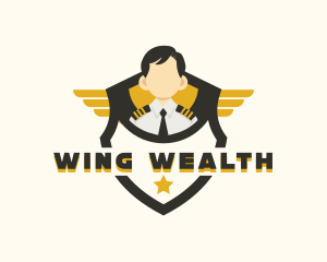 Wing Aviation Pilot logo design