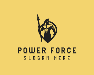 Strong Spartan Warrior logo design