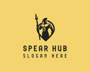 Strong Spartan Warrior Titan logo design