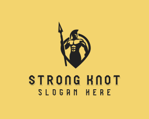 Strong Spartan Warrior Titan logo design